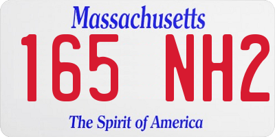 MA license plate 165NH2
