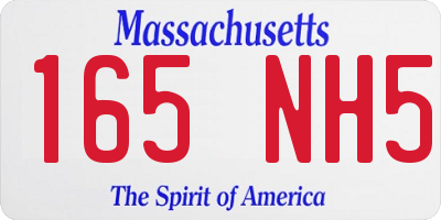MA license plate 165NH5