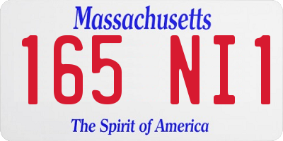 MA license plate 165NI1