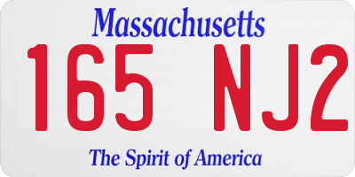 MA license plate 165NJ2
