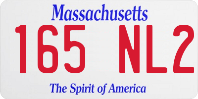 MA license plate 165NL2
