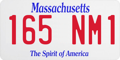 MA license plate 165NM1