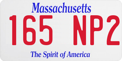 MA license plate 165NP2