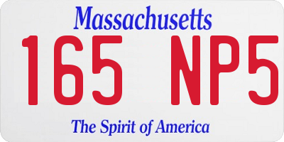 MA license plate 165NP5