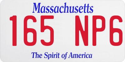 MA license plate 165NP6