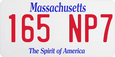 MA license plate 165NP7