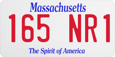 MA license plate 165NR1