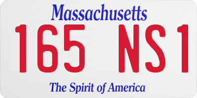 MA license plate 165NS1