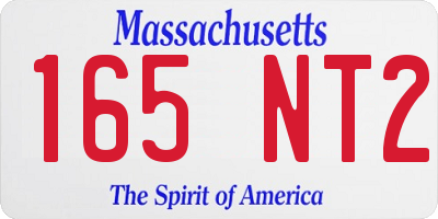 MA license plate 165NT2