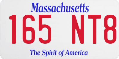 MA license plate 165NT8