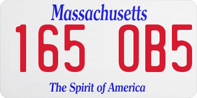 MA license plate 165OB5