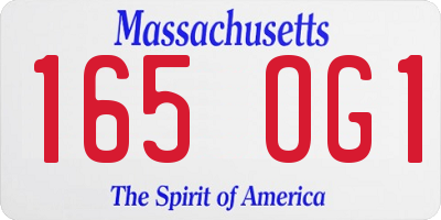 MA license plate 165OG1