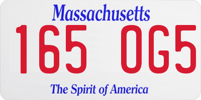 MA license plate 165OG5
