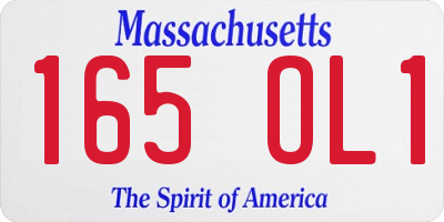 MA license plate 165OL1
