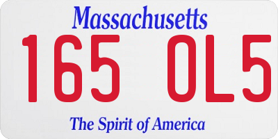 MA license plate 165OL5