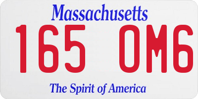 MA license plate 165OM6