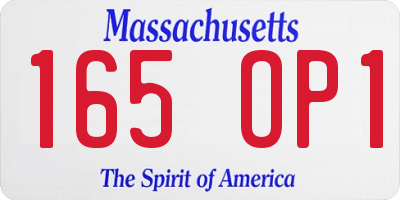 MA license plate 165OP1
