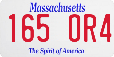 MA license plate 165OR4