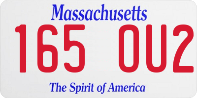 MA license plate 165OU2