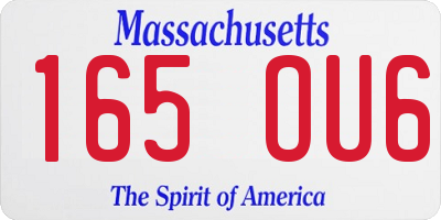 MA license plate 165OU6