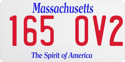 MA license plate 165OV2