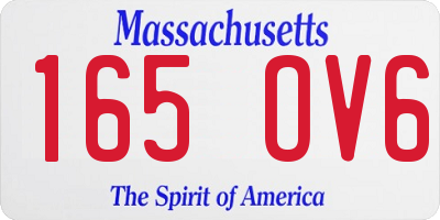 MA license plate 165OV6