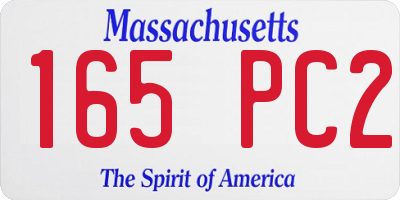 MA license plate 165PC2
