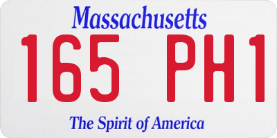 MA license plate 165PH1