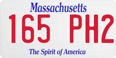 MA license plate 165PH2