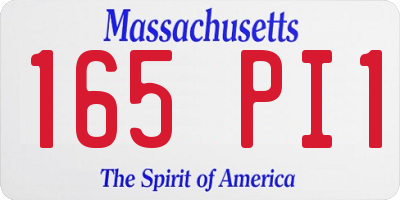 MA license plate 165PI1