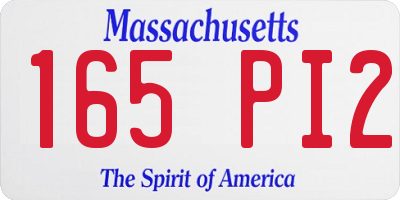 MA license plate 165PI2