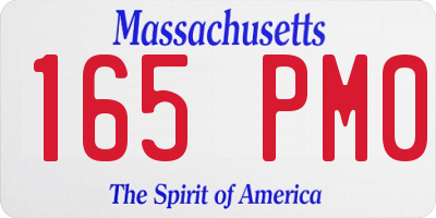 MA license plate 165PM0