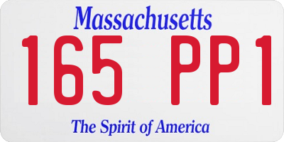 MA license plate 165PP1
