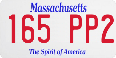 MA license plate 165PP2