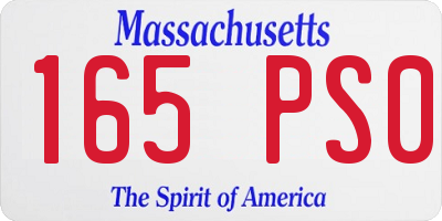 MA license plate 165PS0