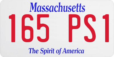MA license plate 165PS1