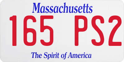 MA license plate 165PS2