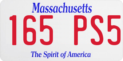 MA license plate 165PS5