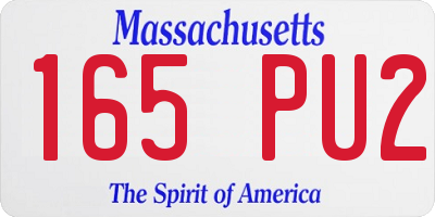 MA license plate 165PU2