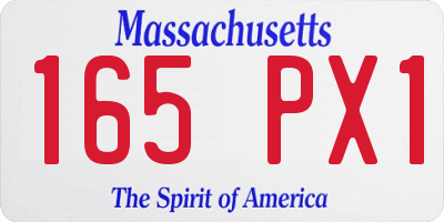 MA license plate 165PX1