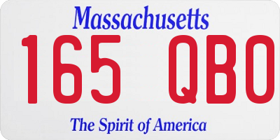 MA license plate 165QB0
