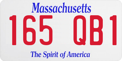 MA license plate 165QB1