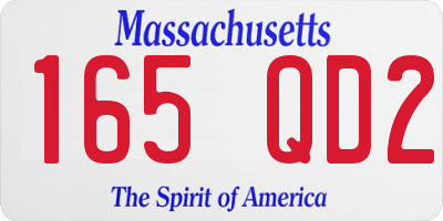 MA license plate 165QD2