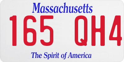MA license plate 165QH4