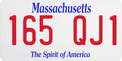 MA license plate 165QJ1