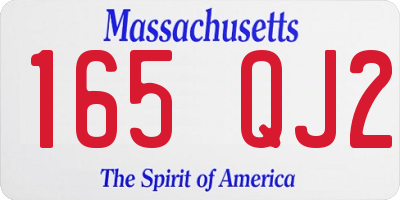 MA license plate 165QJ2