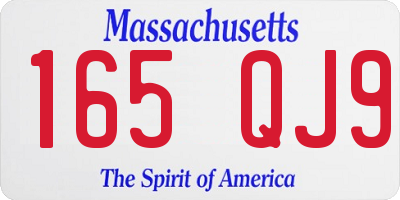 MA license plate 165QJ9