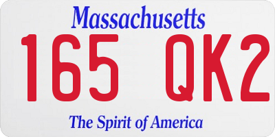 MA license plate 165QK2