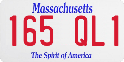 MA license plate 165QL1