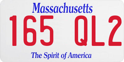 MA license plate 165QL2